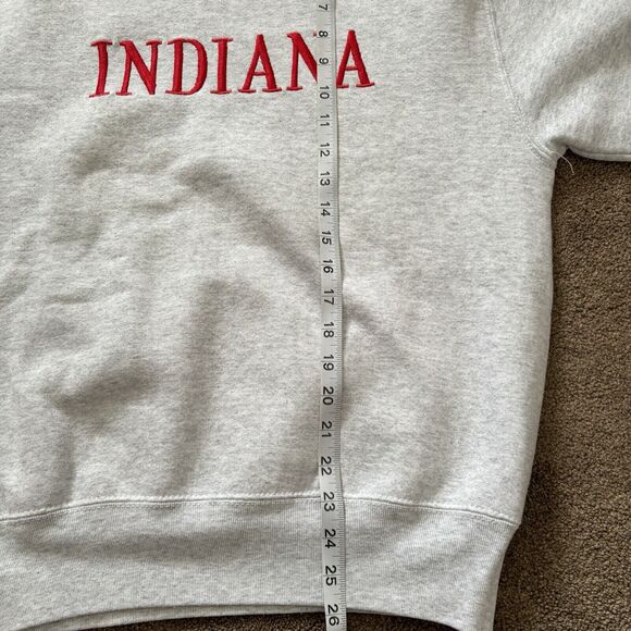 VTG Indiana Crew Neck Sweatshirt Embroidered Red and Gray School - Size Medium - Picture 8 of 8
